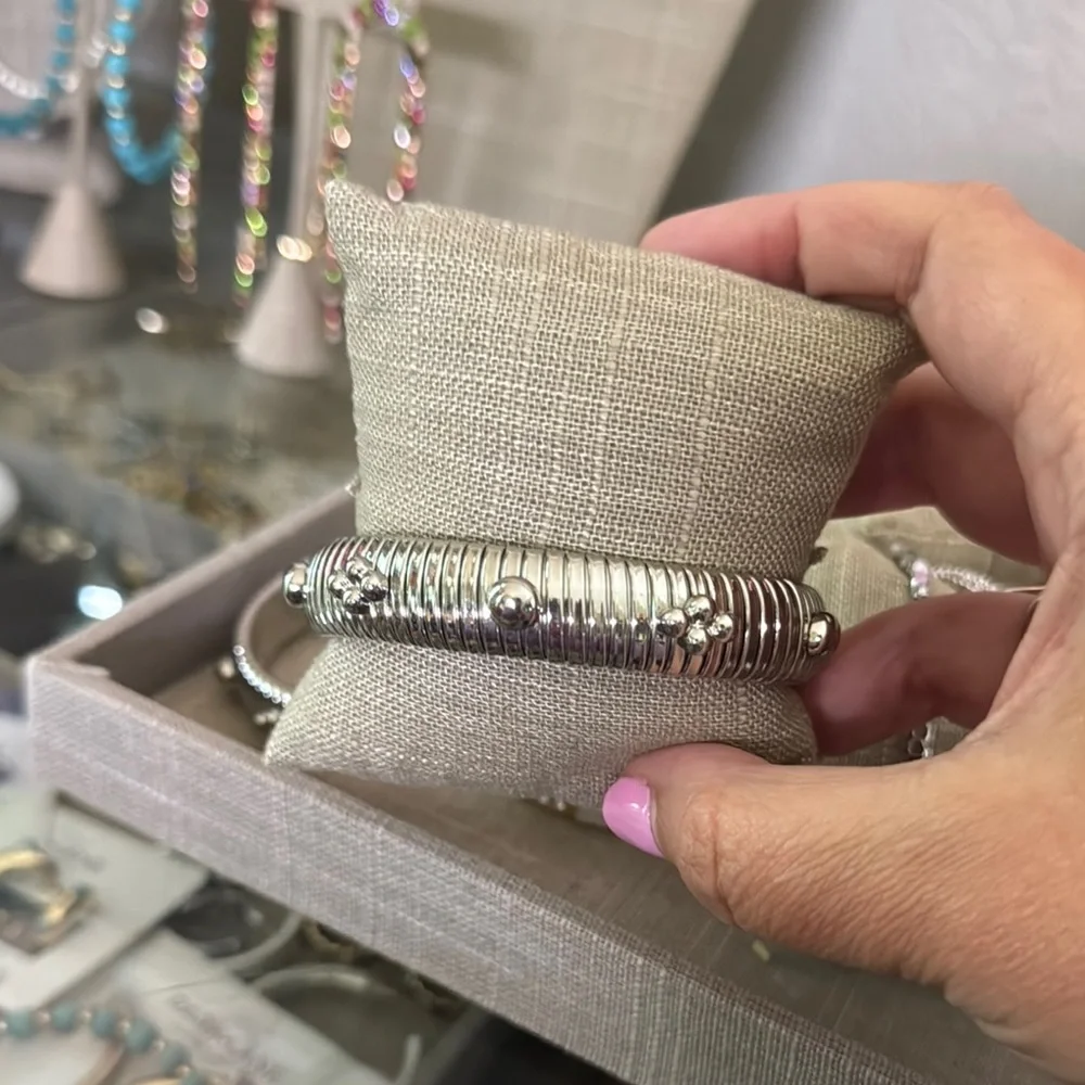 Silver Coil Bracelet - Picture 1 of 2